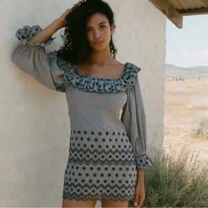 DOEN - FRANIQUE DRESS IN AZURE PARIS GINGHAM - NWT - S